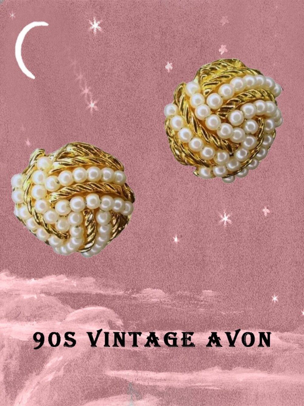 Vintage Avon Faux Pearl Clip On Earrings, Classic Clipons - Gift for Her